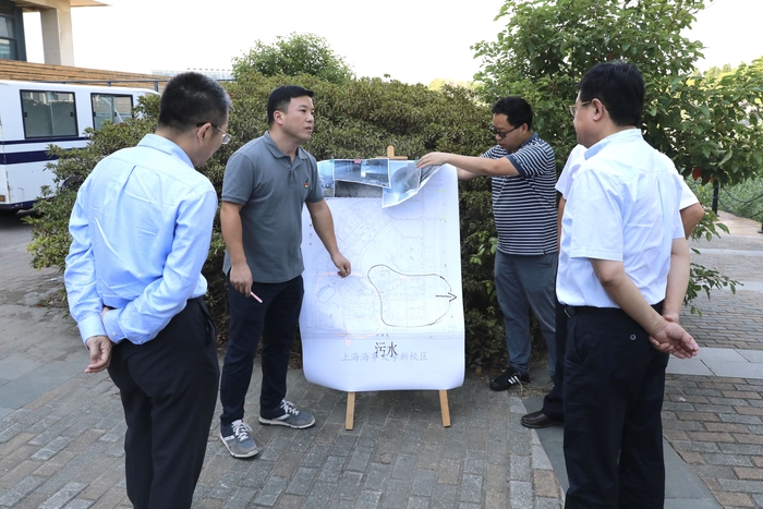 了解圖書館汙水排放改造工程開展情況