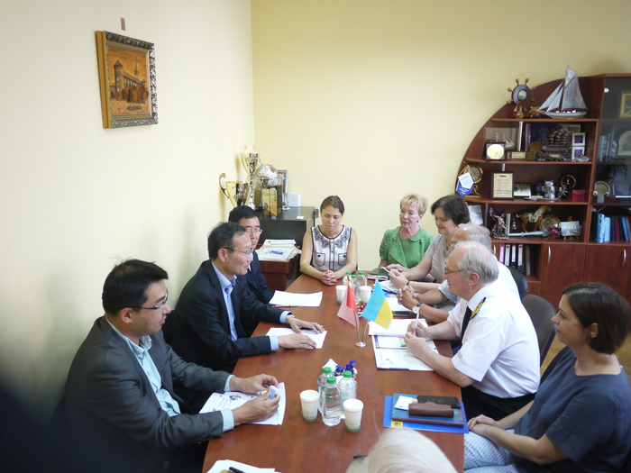 黃有方校長與烏克蘭敖德薩海事大學校長Sergii V. Rudenko會談
