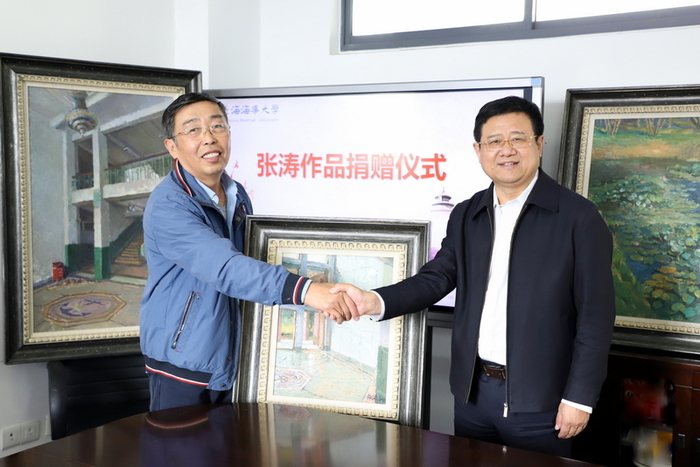 宋寶儒書記代表學院接受捐贈